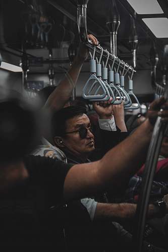 human people in train crowd