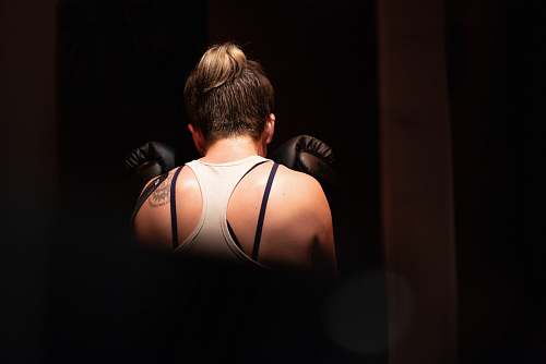 human white tank top back
