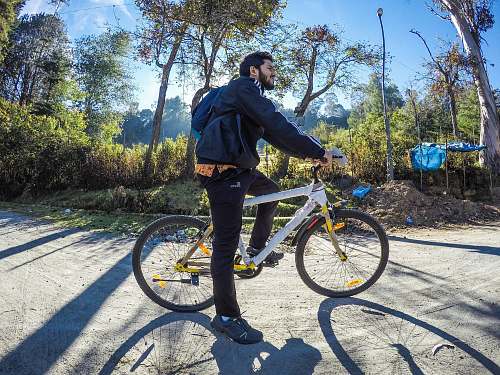 bicycle man riding bicycle bike
